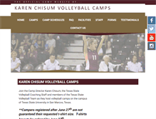 Tablet Screenshot of karenchisumvolleyballcamps.com